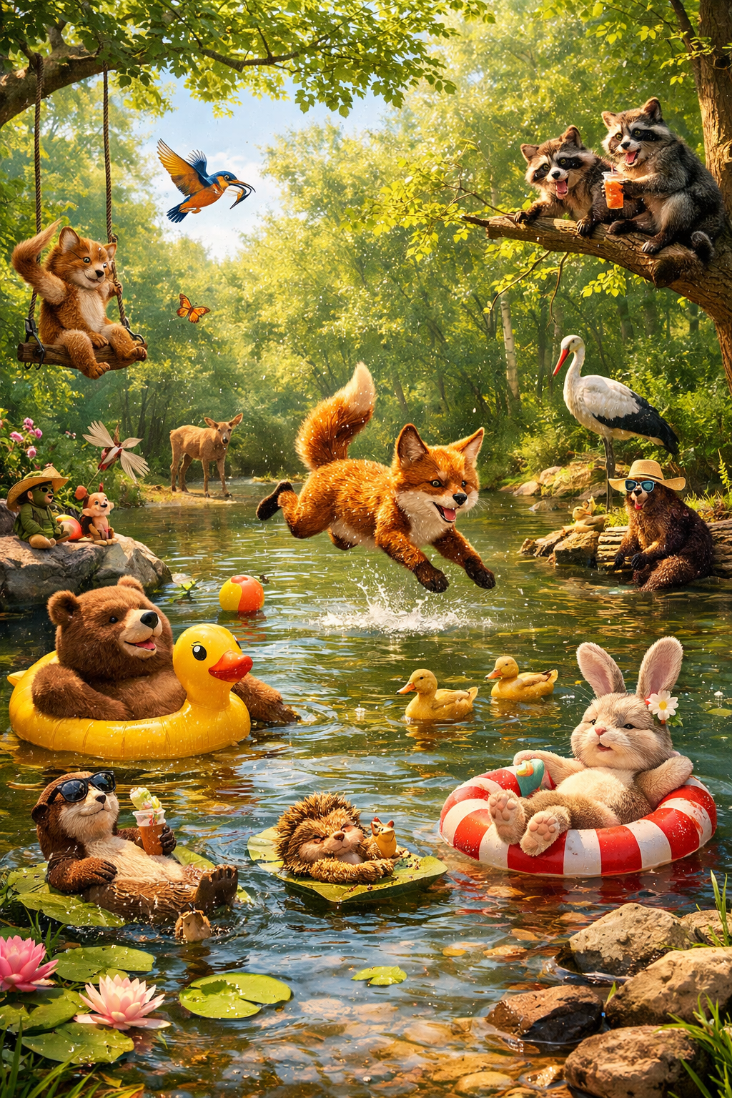 Tiere im Sommerbad