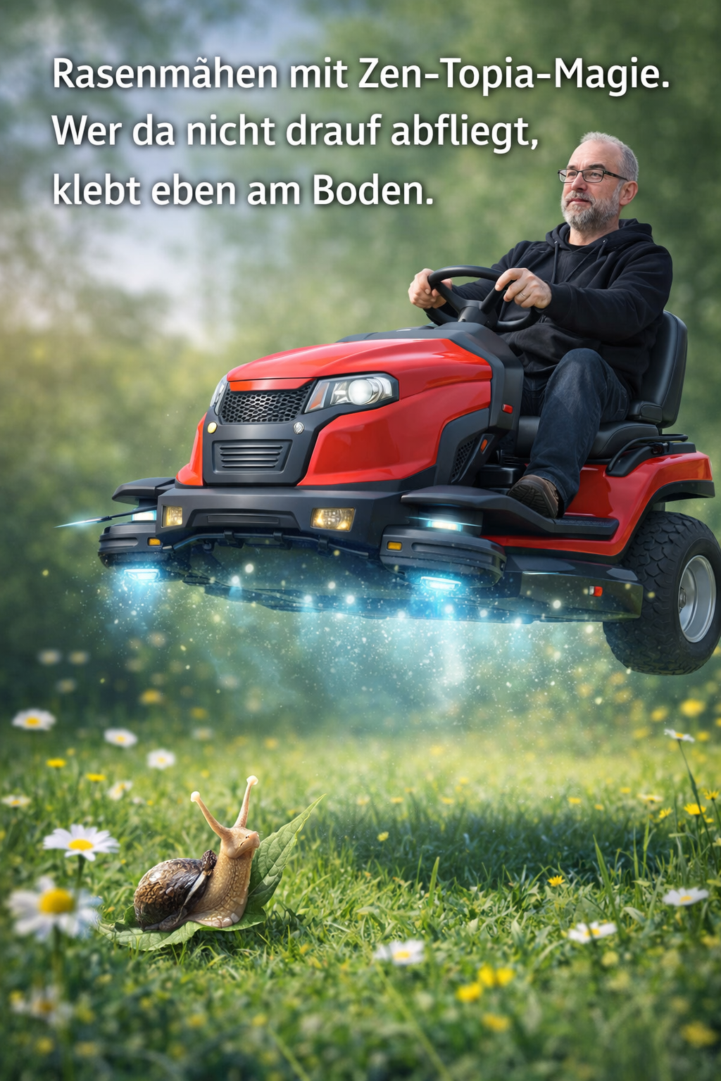 Fliegender Rasenmäher
